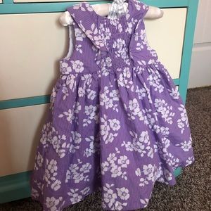 Janie and Jack purple smocked dress 12-18 mo - EUC